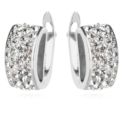 Сребърни обеци Ella с кристали от Sw® Crystal