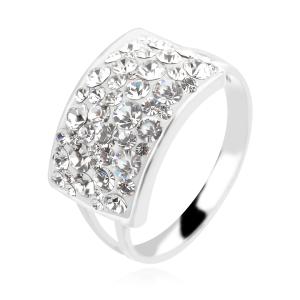 Сребърен пръстен с кристали от Sw® SP650 Crystal