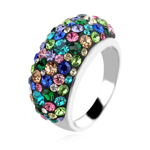 Сребърен Пръстен С Кристали От Sw® SP653 Multicolor