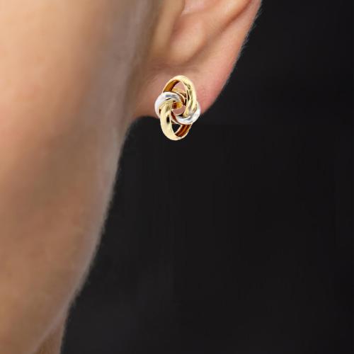 Златни обеци Плетеница