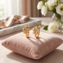 Детски златни обеци Цветенца