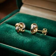 Златни обеци Възелчета Златни обеци Възелчета