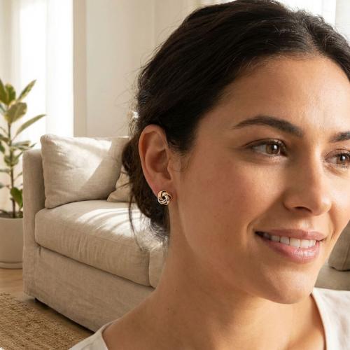 Златни обеци Възелчета