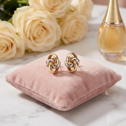 Златни обеци Плетеница