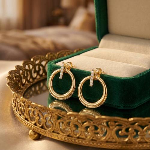 Златни обеци Circle Elegance