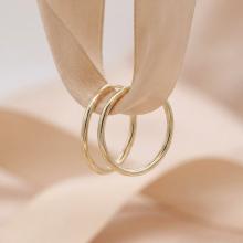 Златни обеци халки 13мм