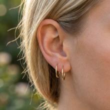 Златни обеци халки 13мм