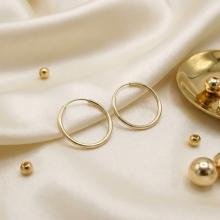 Златни обеци халки 13мм