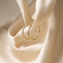 Златни обеци халки 13мм