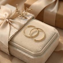 Златни обеци халки 15мм Златни обеци халки 15мм