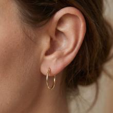 Златни обеци халки 15мм Златни обеци халки 15мм