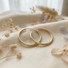 Златни обеци халки 15мм Златни обеци халки 15мм