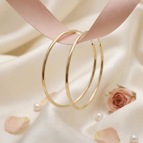 Златни обеци халки 40 мм