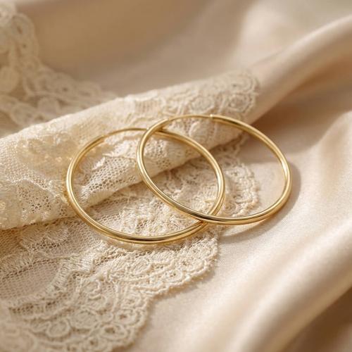 Златни обеци халки 40 мм