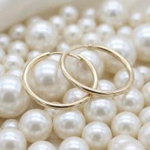 Златни обеци халки 12мм