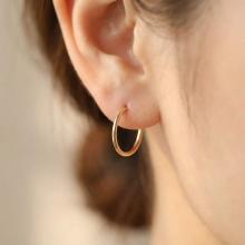 Златни обеци халки 12мм