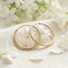 Златни обеци халки 12мм