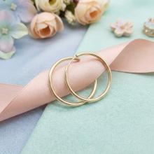 Детски златни обеци халки 9мм