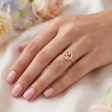 Дамски златен пръстен Sunrise