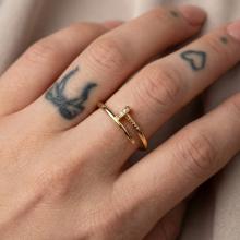 Дамски златен пръстен Пирон