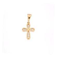 Златно кръстче с циркони