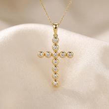 Златно кръстче с циркони