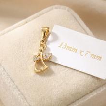 Златно ангелче с циркони