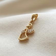 Златно ангелче с циркони
