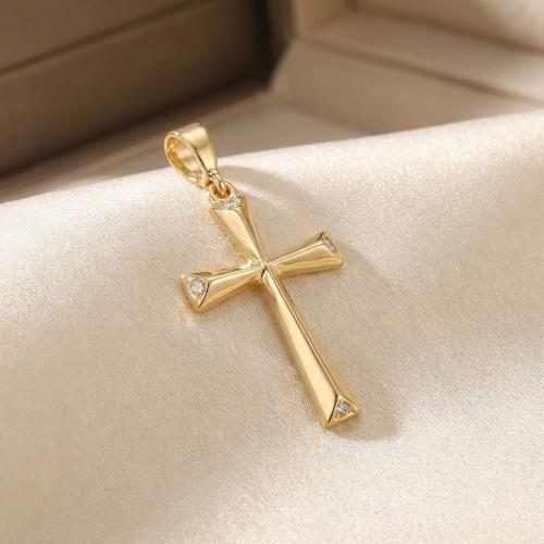 Златно кръстче с циркони