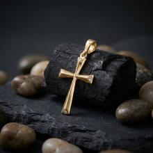 Златно кръстче с циркони