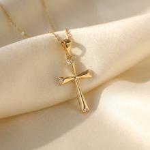 Златно кръстче с циркони