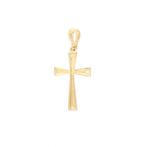 Златно кръстче с циркони