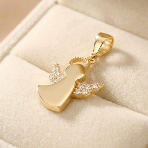 Златно ангелче с циркони