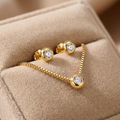 Златнен комплект Нежен Циркон