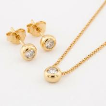 Златнен комплект Нежен Циркон Златнен комплект Нежен Циркон