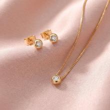 Златнен комплект Нежен Циркон Златнен комплект Нежен Циркон