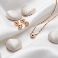 Златнен комплект Нежен Циркон Златнен комплект Нежен Циркон