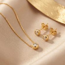 Златнен комплект Нежен Циркон Златнен комплект Нежен Циркон