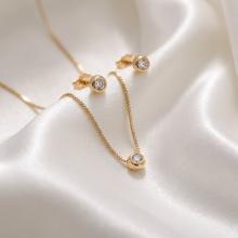 Златнен комплект Нежен Циркон Златнен комплект Нежен Циркон