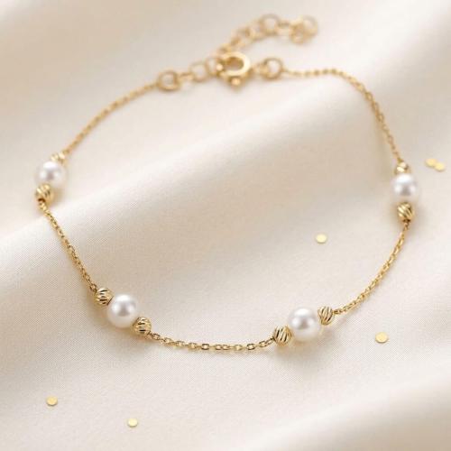 Златна гривна Pearls