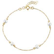 Златна гривна Pearls