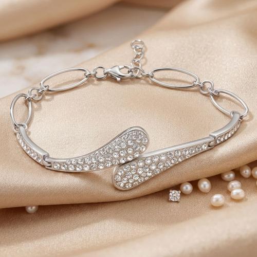 Сребърна гривна с кристали от Sw® SG408 Crystal