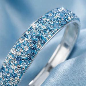 Сребърна Гривна С Кристали От Sw® SG417 Deep Blue