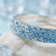 Сребърна Гривна С Кристали От Sw® SG417 Deep Blue Сребърна Гривна С Кристали От Sw® SG417 Deep Blue