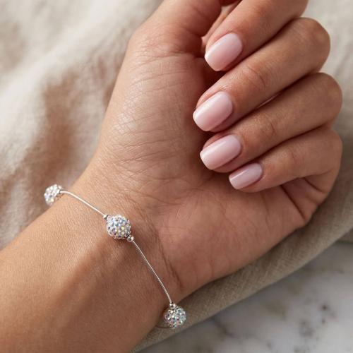 Сребърна гривна Mauritius с кристали от Sw® AB Crystal