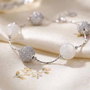 Сребърна гривна с кристали от Sw® SG420 Crystal