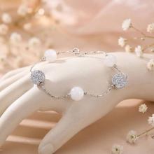 Сребърна гривна с кристали от Sw® SG420 Crystal