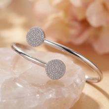 Сребърна гривна с кристали от Sw® SG423 Crystal