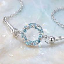 Сребърна гривна Ring с кристали от Sw® Deep Blue Сребърна гривна Ring с кристали от Sw® Deep Blue