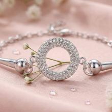Сребърна гривна Ring с кристали от Sw® Crystal Сребърна гривна Ring с кристали от Sw® Crystal
